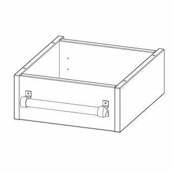 Leiterzarge zur Aufnahme einer Leiter Höhe 15cm, für 36,1cm breite und 40cm tiefe Schrankwände 